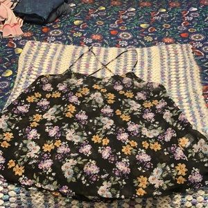 Sheer floral tank